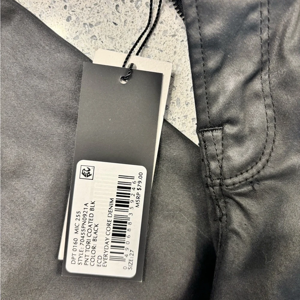 NWT Gianni Bini Black Patent Skinny mid rise Jean/pant new with tags. - Picture 5 of 13